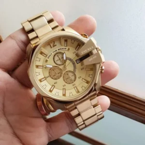 First Copy Diesel 10 Bar Gold DZ4318 Mega Chief for Men