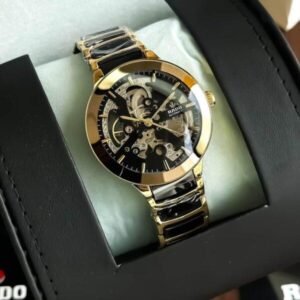 First Copy Rado Diastar Automatic Golden Black Watch for Men