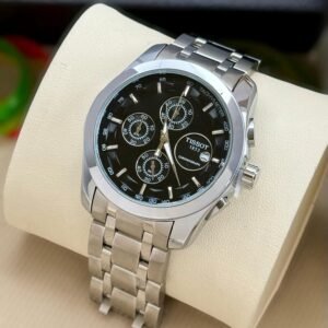 Tissot 1853 Black Dial with Silver Finish