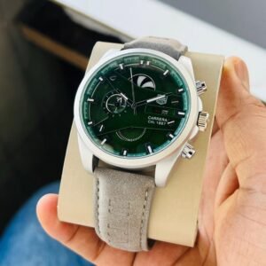 Tag Heuer Carrera Cal 1887 - Green White Leather Belt