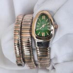 BVL SERPENTINE - Two Tone - Rose Gold STRAP SPIRAL - Green Dial