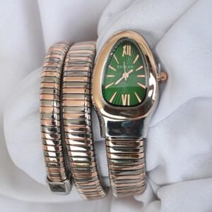 BVL SERPENTINE - Two Tone - Rose Gold STRAP SPIRAL - Green Dial