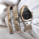 BVL SERPENTINE - Two Tone - Rose Gold STRAP SPIRAL - Black Dial